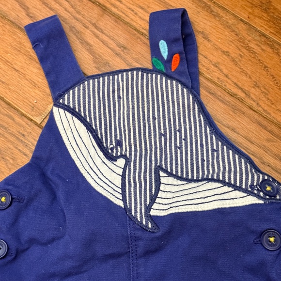 Baby Boden Overall Onesie with Whale & Yellow Shirt - Picture 3 of 9